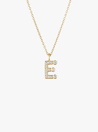Simple E Necklace