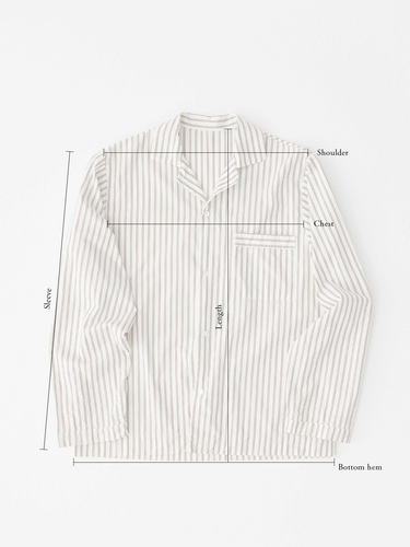 Tekla - Poplin Pyjamas Shirt in Lemonade