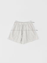 Tekla - Poplin Pyjamas Shorts in Hopper Stripes