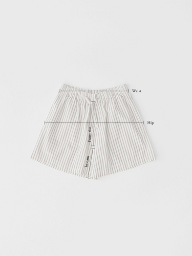 Tekla - Poplin Pyjamas Shorts in Hopper Stripes
