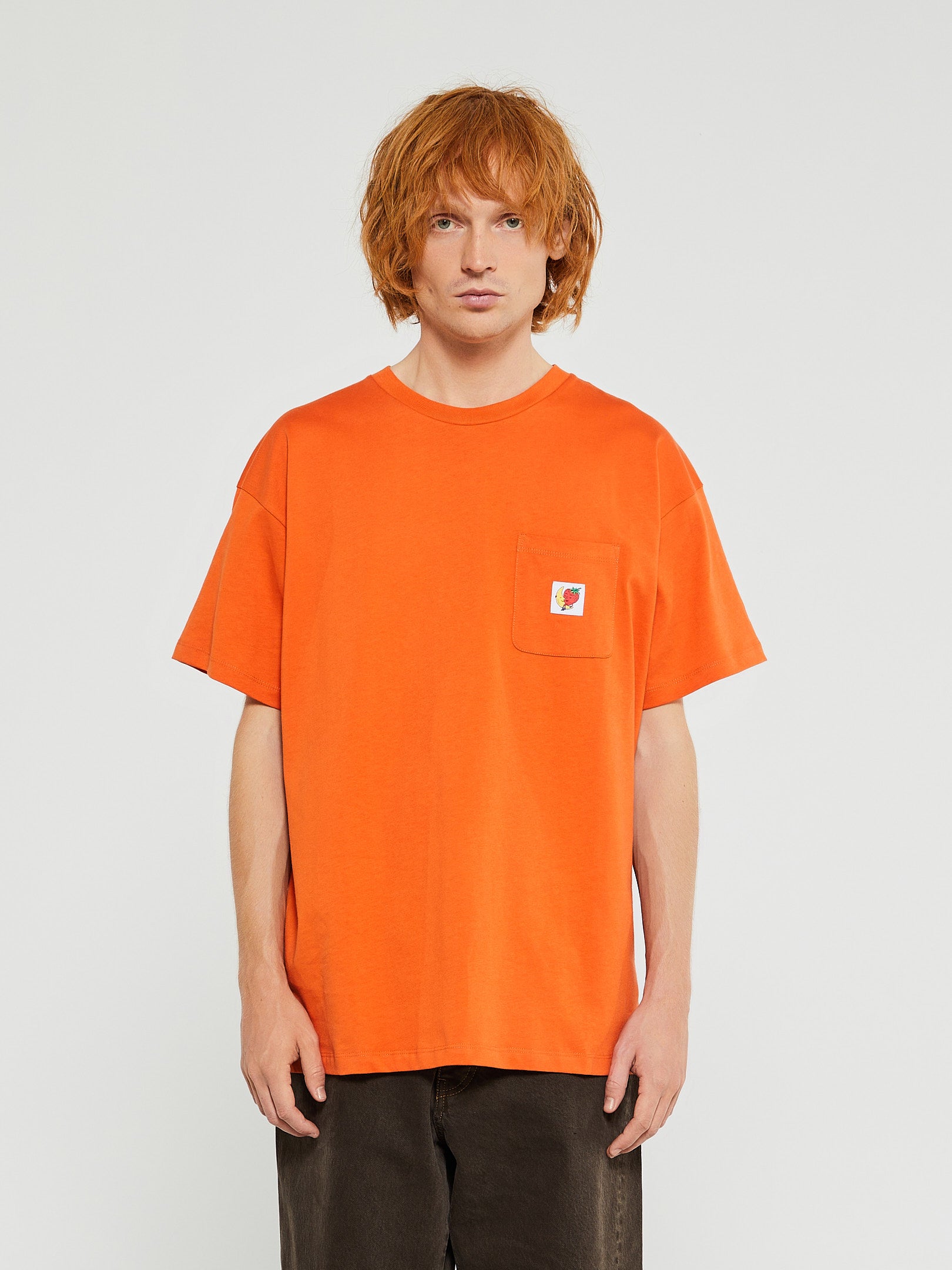 Sky High Farm - Logo Label T-Shirt in Orange