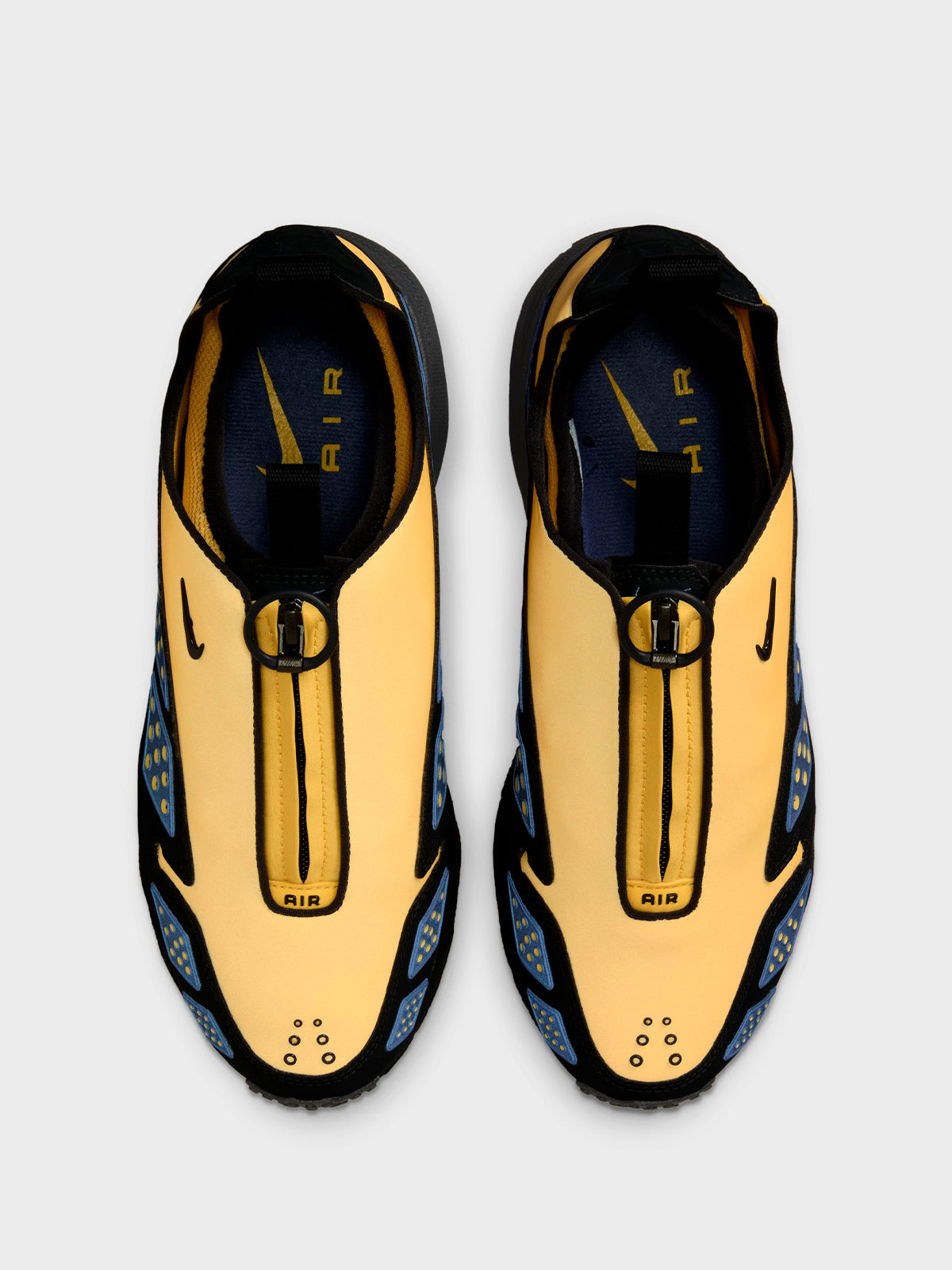 Nike - Air Max SNDR Sneakers in Saturn Gold, Off Noir, Diffused Blue and Black