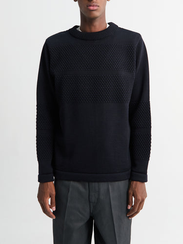 S.N.S. Herning - Fisherman IIII Sweater in Navy Blue