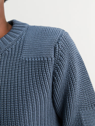 S.N.S. Herning - Robust Crew Neck Sweater in Slate Blue