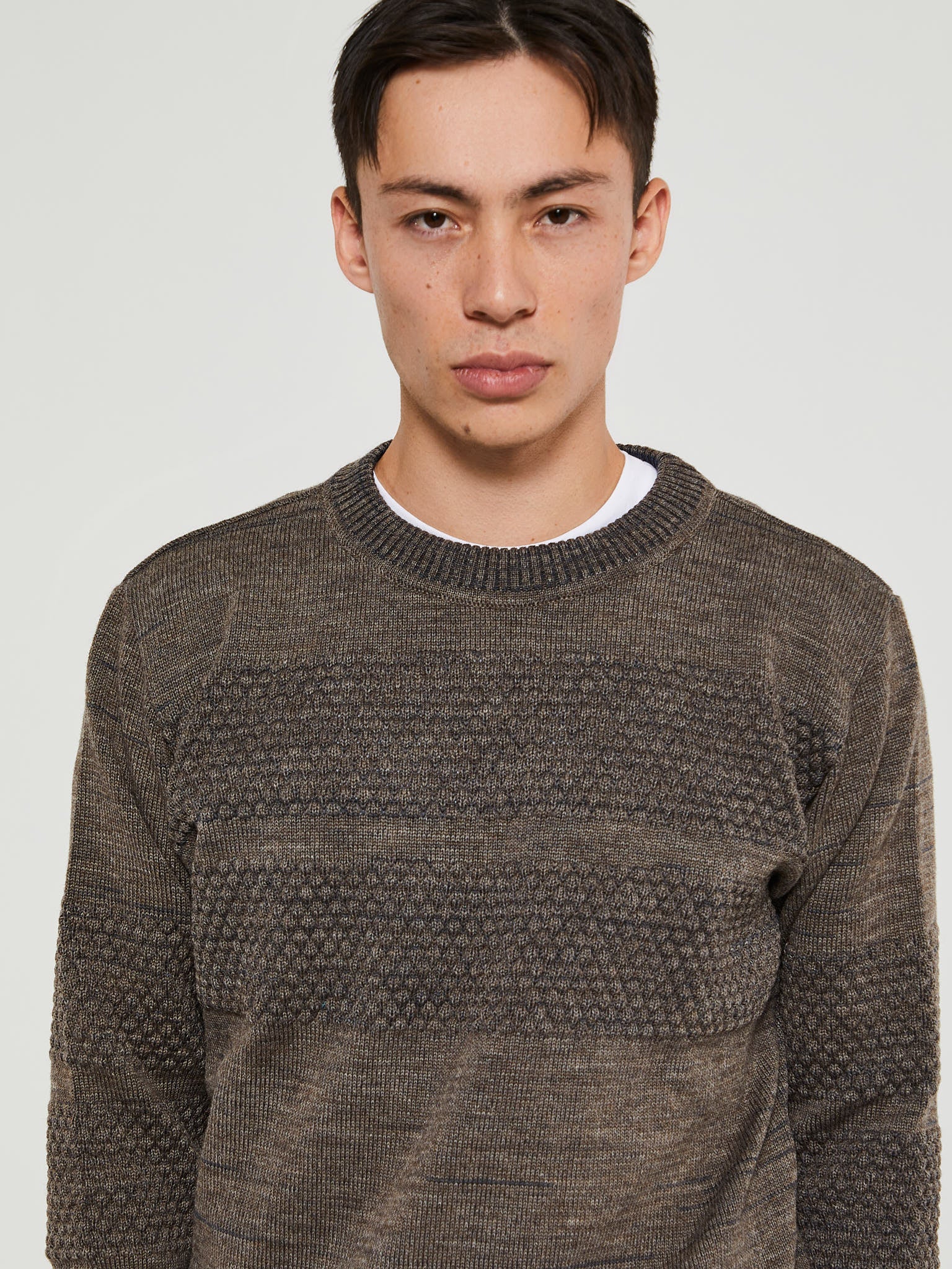 S.N.S. Herning - Fisherman II Crewneck Sweater in Terra Brown