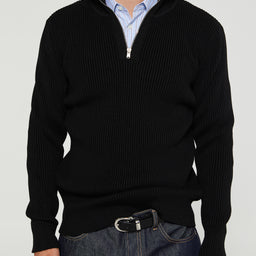 S.N.S. Herning - Fender III Short Zip Knit in Black