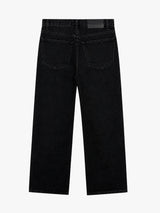 Studio Nicholson - Denjo Snw - 1639 Denim - Wide Leg Forward Seam Pant in Washed Black
