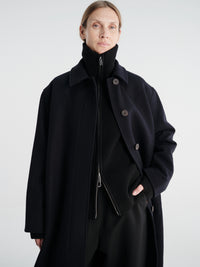 Studio Nicholson - Ria Snw - 725 Outwear - Rounded Overcoat in Dark Navy