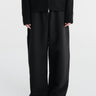 Studio Nicholson - Chatto Snw - 1735 Pants - Belted Round Leg Pant in Black