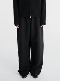 Studio Nicholson - Chatto Snw - 1735 Pants - Belted Round Leg Pant in Black