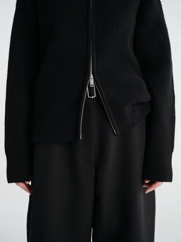 Studio Nicholson - Chatto Snw - 1735 Pants - Belted Round Leg Pant in Black