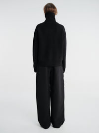 Studio Nicholson - Chatto Snw - 1735 Pants - Belted Round Leg Pant in Black