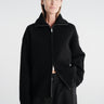Studio Nicholson - Sandos Sn - 1497 Row Knitwear - Rib Zip Though Jumper in Black