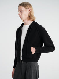 Dunst - Unisex Hooded Knit Cardigan in Black