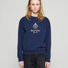 Sporty & Rich - Crown Embroidered Crewneck in Navy