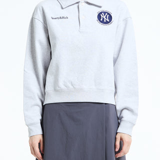 Sporty & Rich - The World Series Polo Sweatshirt in Heather Gray