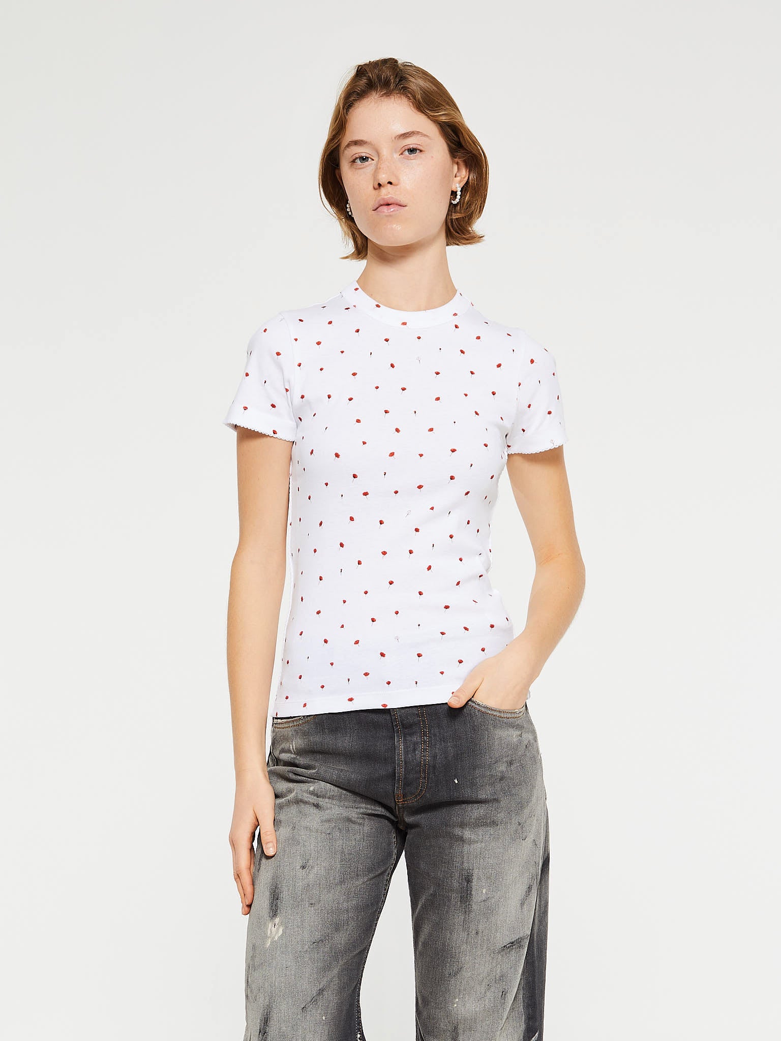 Saks Potts - Uma T-Shirt in Poppy Print