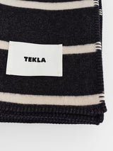 Tekla - Lambswool Blanket in Starling Stripes