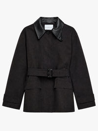 Studio Nicholson - Lurie Belted Cropped Jacket in Brown Marl