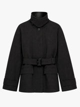 Studio Nicholson - Lurie Snw - 1902 Jackets - Belted Cropped Jacket in Brown Marl