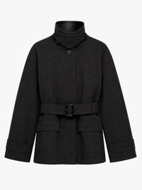Studio Nicholson - Lurie Belted Cropped Jacket in Brown Marl
