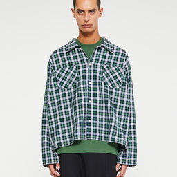 Stockholm (Surfboard) Club - Club Overshirt in Green Check