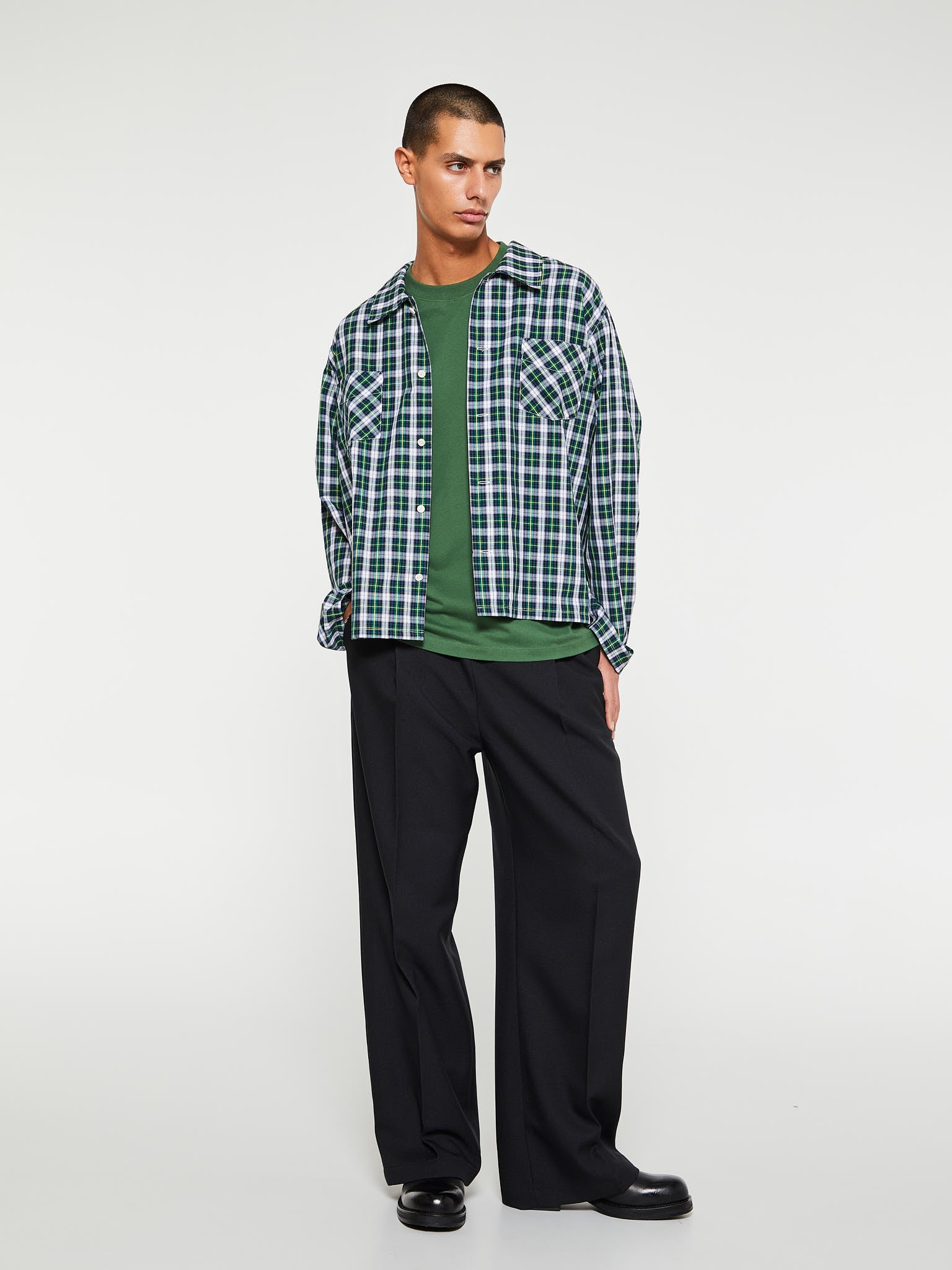 Club Overshirt in Green Check