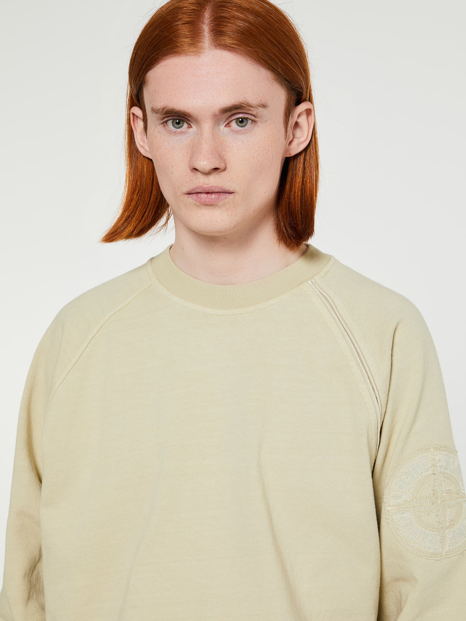 Sweat Shirt Cream Stone Island Hoodie Stone Island Hooded Jumper Cream