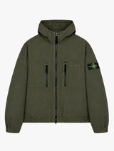 Stone Island - 1200011 Hooded Shirt in Coal Grey