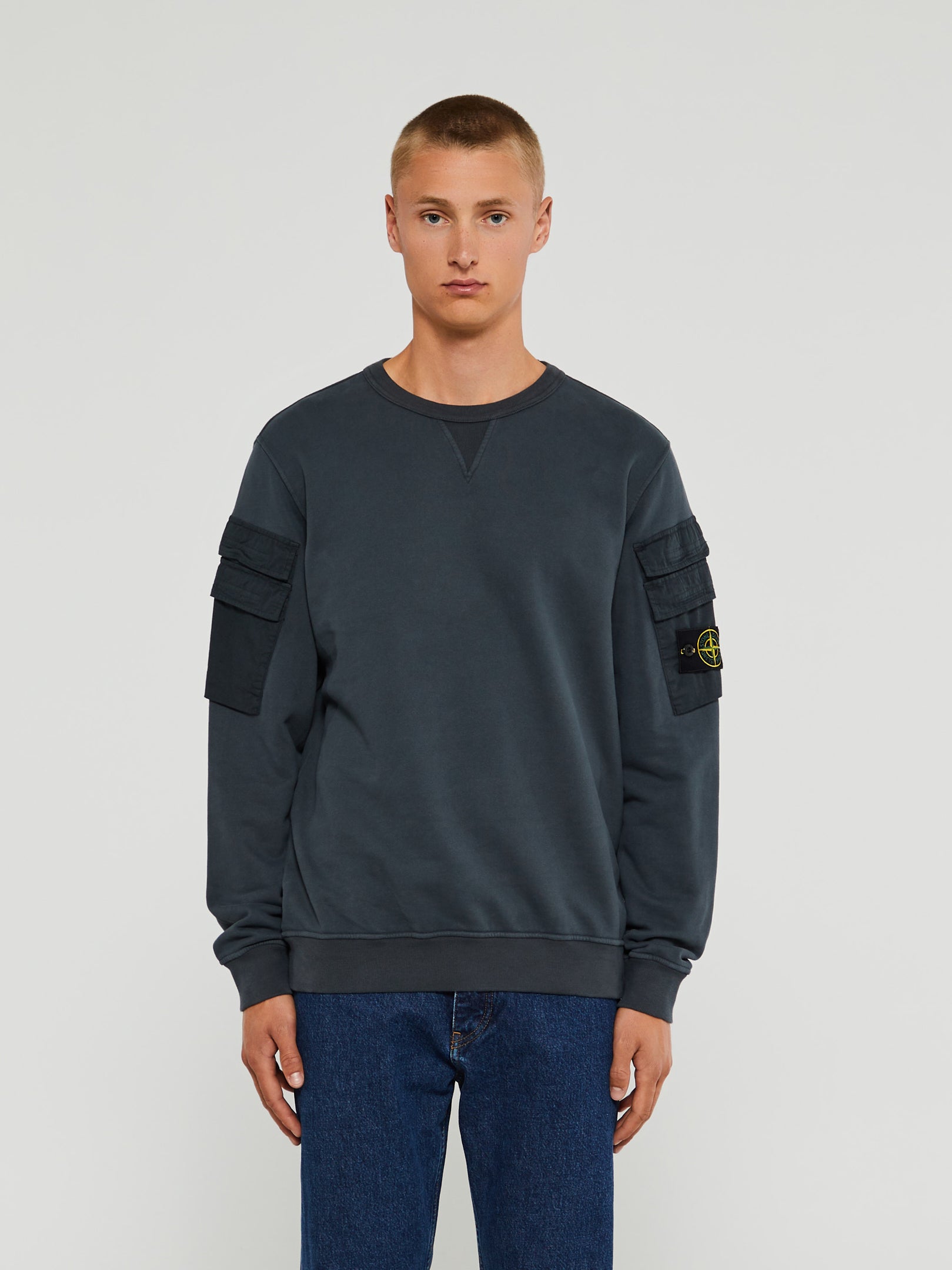 Stone Island - 60577 Felpa Sweatshirt in Lead Grey