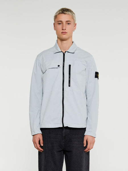 Stone island best sale overshirt sky blue