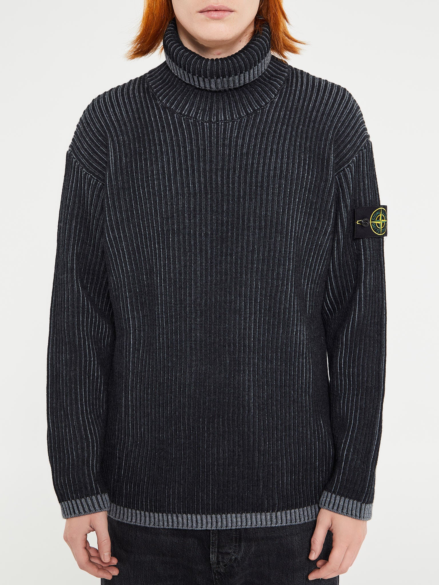 Stone Island - 551C1 Maglia RWS Knit in Melange Charcoal