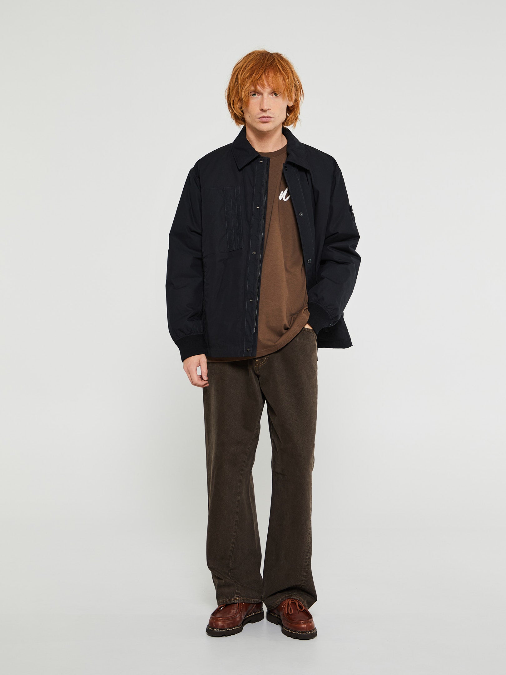422F1 Giubbotto Ghost Vera Piuma Jacket in Black