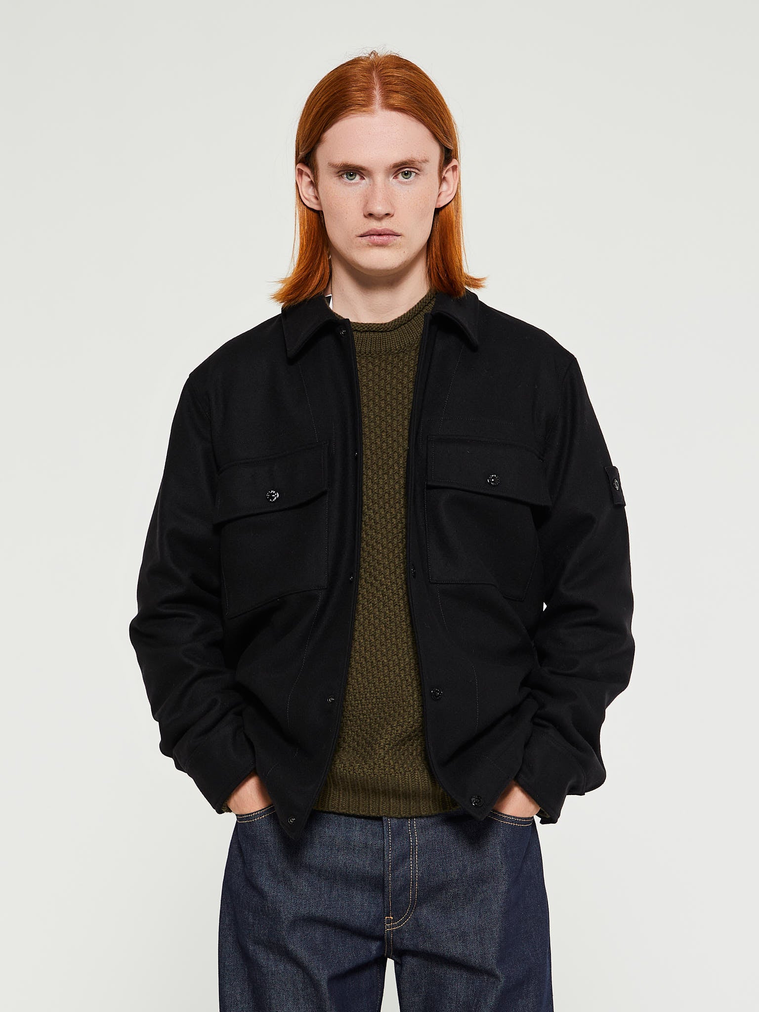 Stone Island - 337F6 Ghost Overshirt in Black