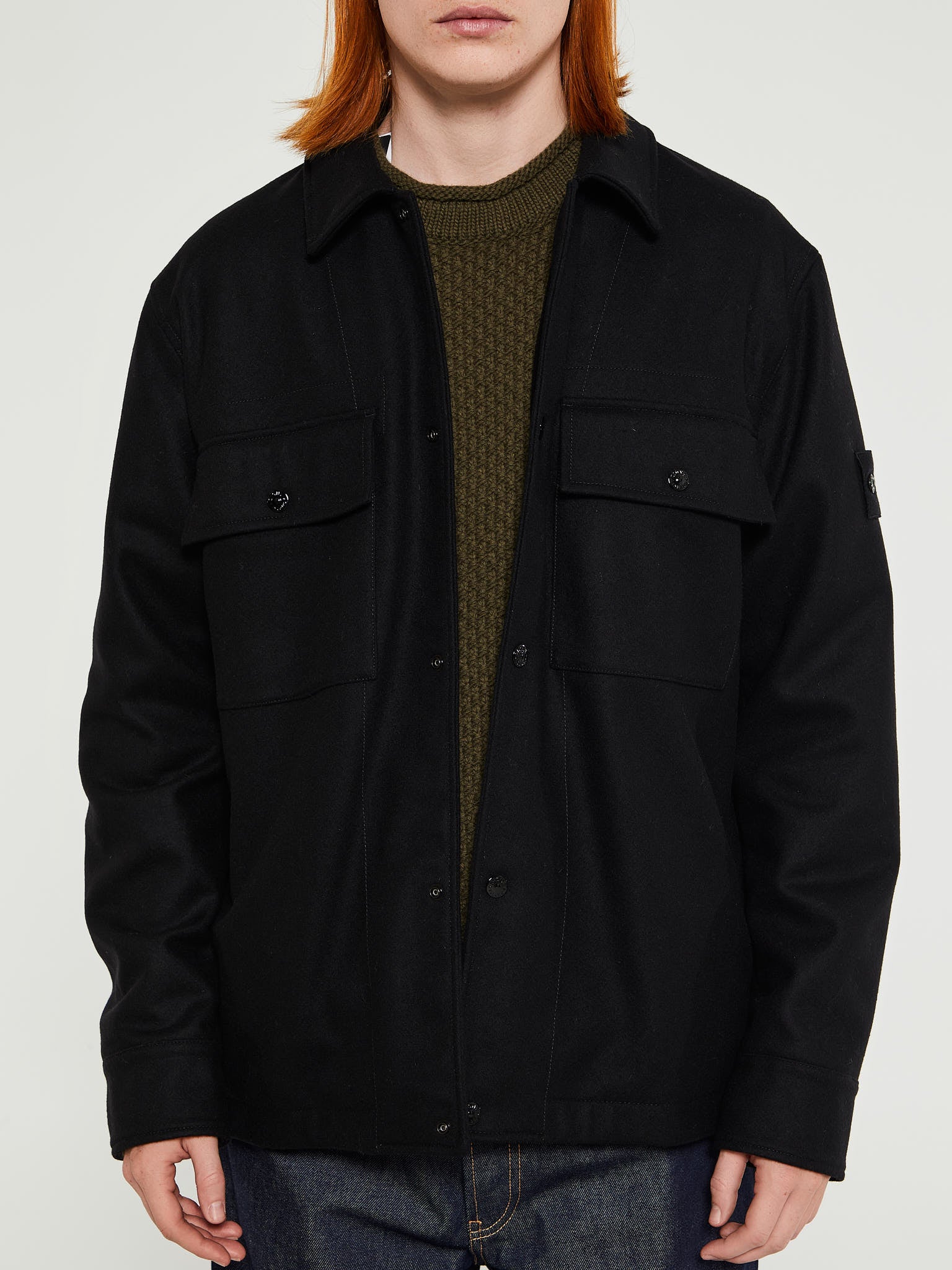 Stone Island - 337F6 Ghost Overshirt in Black