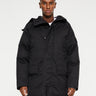 Stone Island - 710F2 Giaccone Ghost IMB Vera Piuma RDS Coat in Black