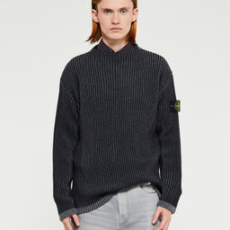 Stone Island - Maglia RWS Knit in Melange Charcoal