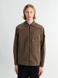 Stone Island - 1200005-V007C Zip-up Overshirt in Umber