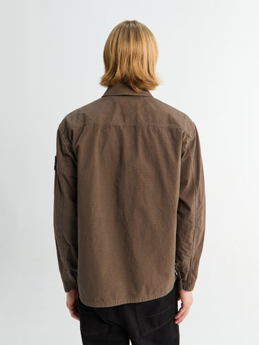 Stone Island - 1200005-V007C Zip-up Overshirt in Umber