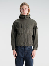Stone Island - 1200011 Hooded Shirt in Coal Grey
