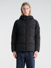 Stone Island - 4100037 Hooded Down Jacket in Black