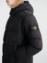 Stone Island - 4100037 Hooded Down Jacket in Black