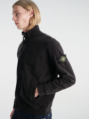 Stone Island - 6100066 Zip Up Cardigan in Black