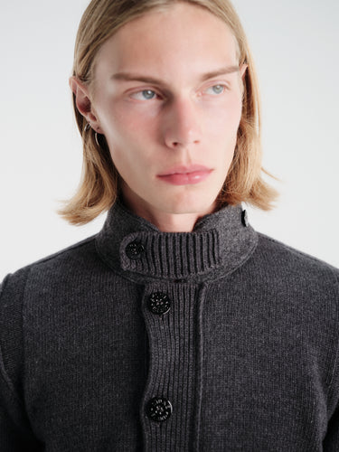 Stone Island - 5100047 Cardigan in Melange Lead
