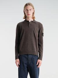 Stone Island - 5100018 Ls Polo in Melange Lead