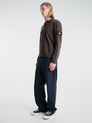 Stone Island - 5100018 Ls Polo in Melange Lead