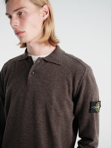 Stone Island - 5100018 Ls Polo in Melange Lead