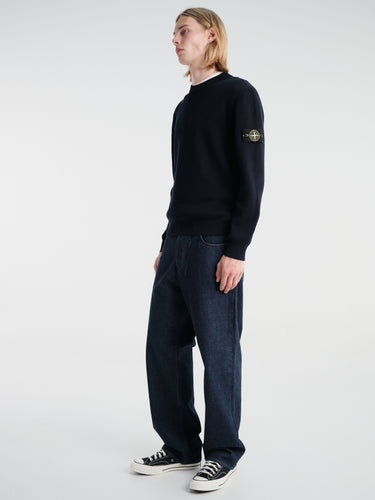 Stone Island - 5100154 Crew Neck in Navy Blue