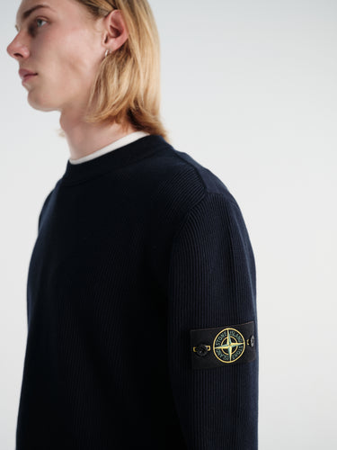 Stone Island - 5100154 Crew Neck in Navy Blue