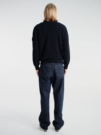 Stone Island - 5100154 Crew Neck in Navy Blue